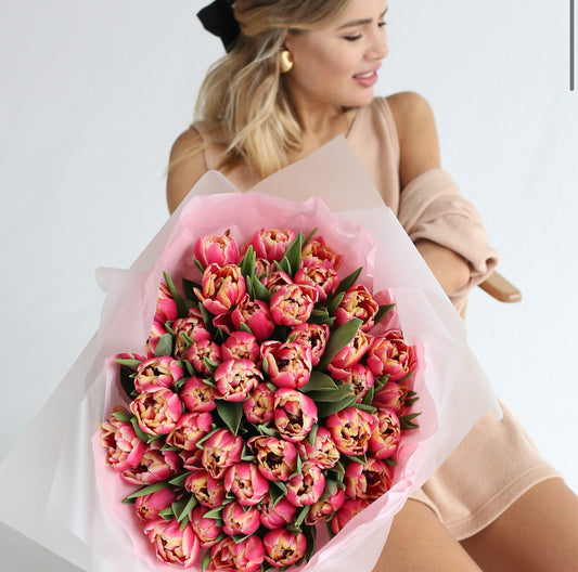 Pretty in Pink Peony Tulips