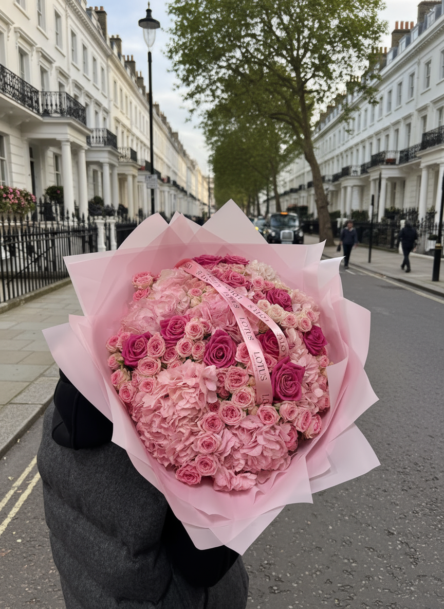 London Pink Deluxe Bouquet