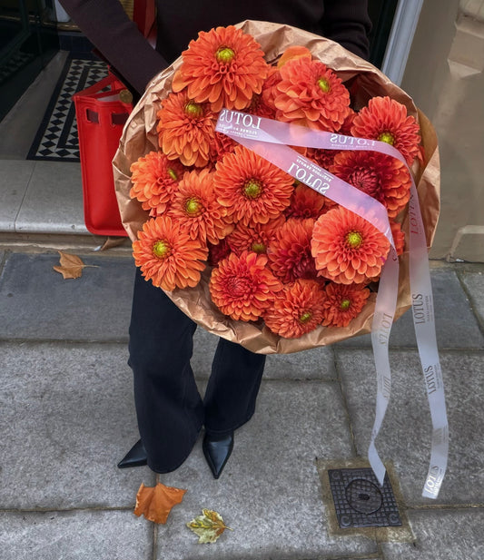 Tangerine Dahlia Bunch