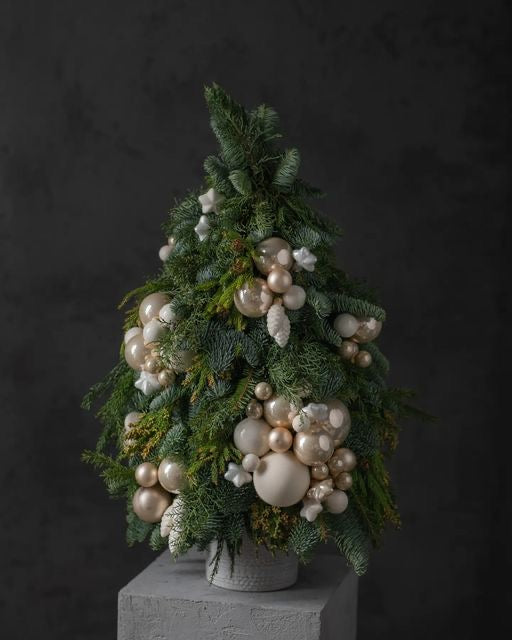 Cream & Gold Mini Christmas Tree