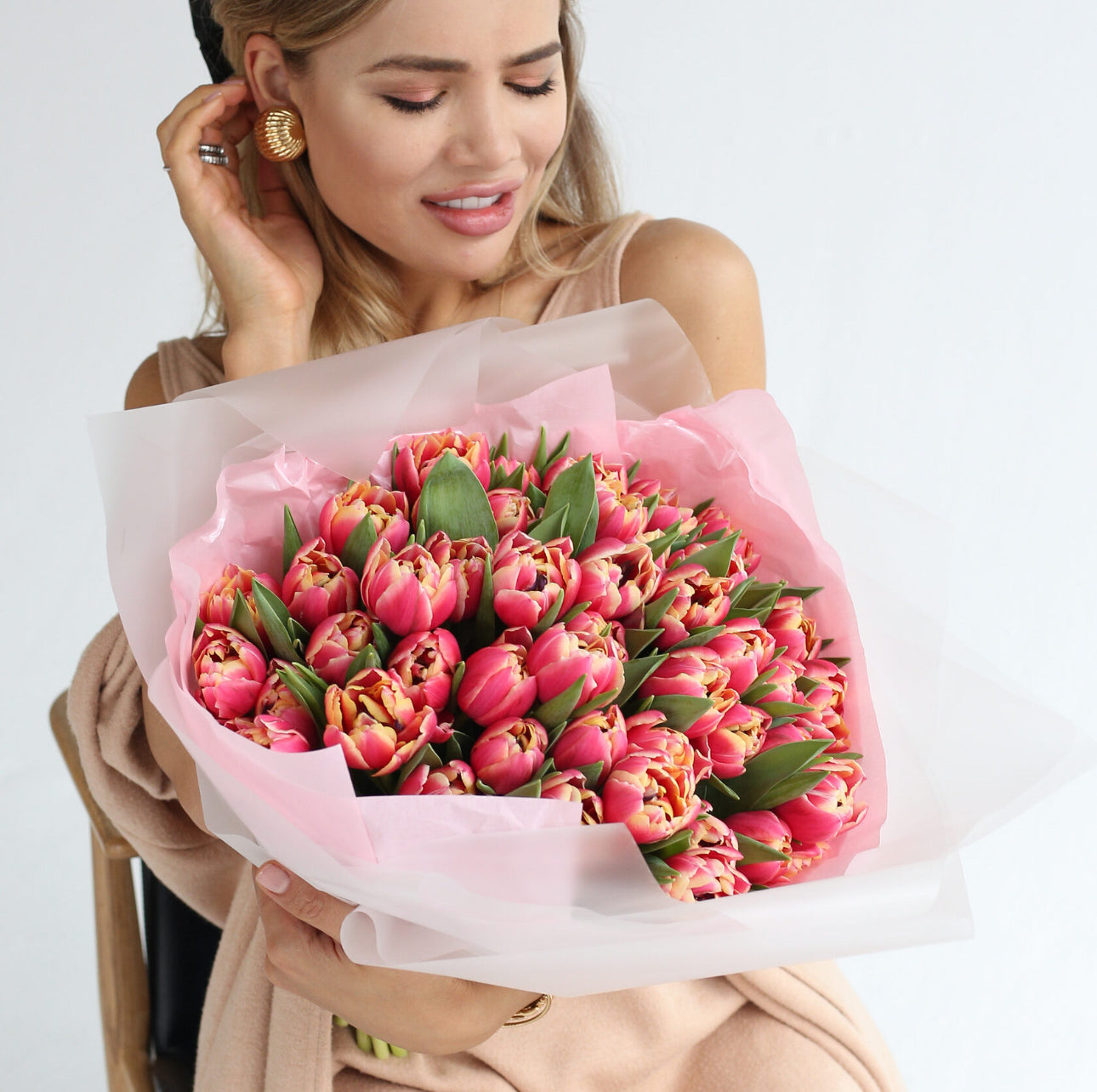 Pretty in Pink Peony Tulips