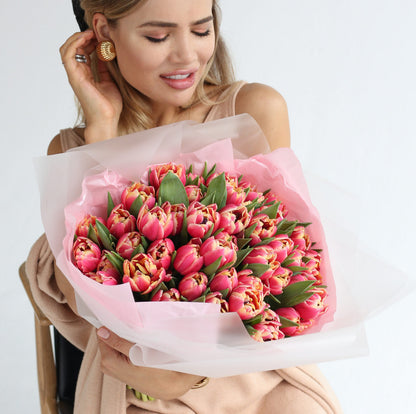 Pretty in Pink Peony Tulips