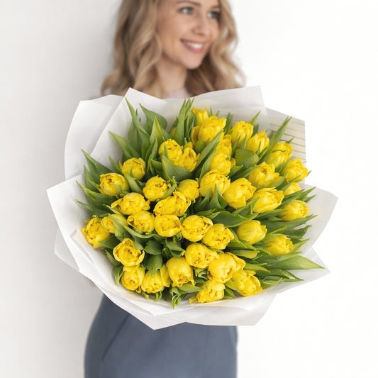 Yellow Tulip Bouquet - Bright & Elegant Spring Luxury