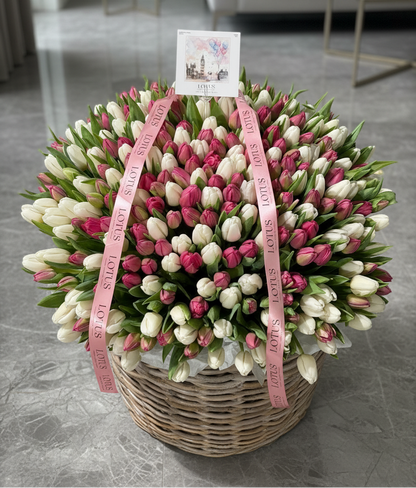 351 Tulips in a Basket