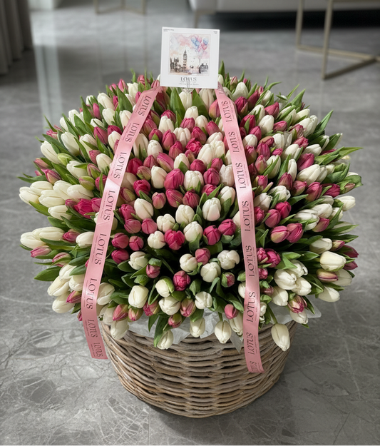 351 Tulips in a Basket