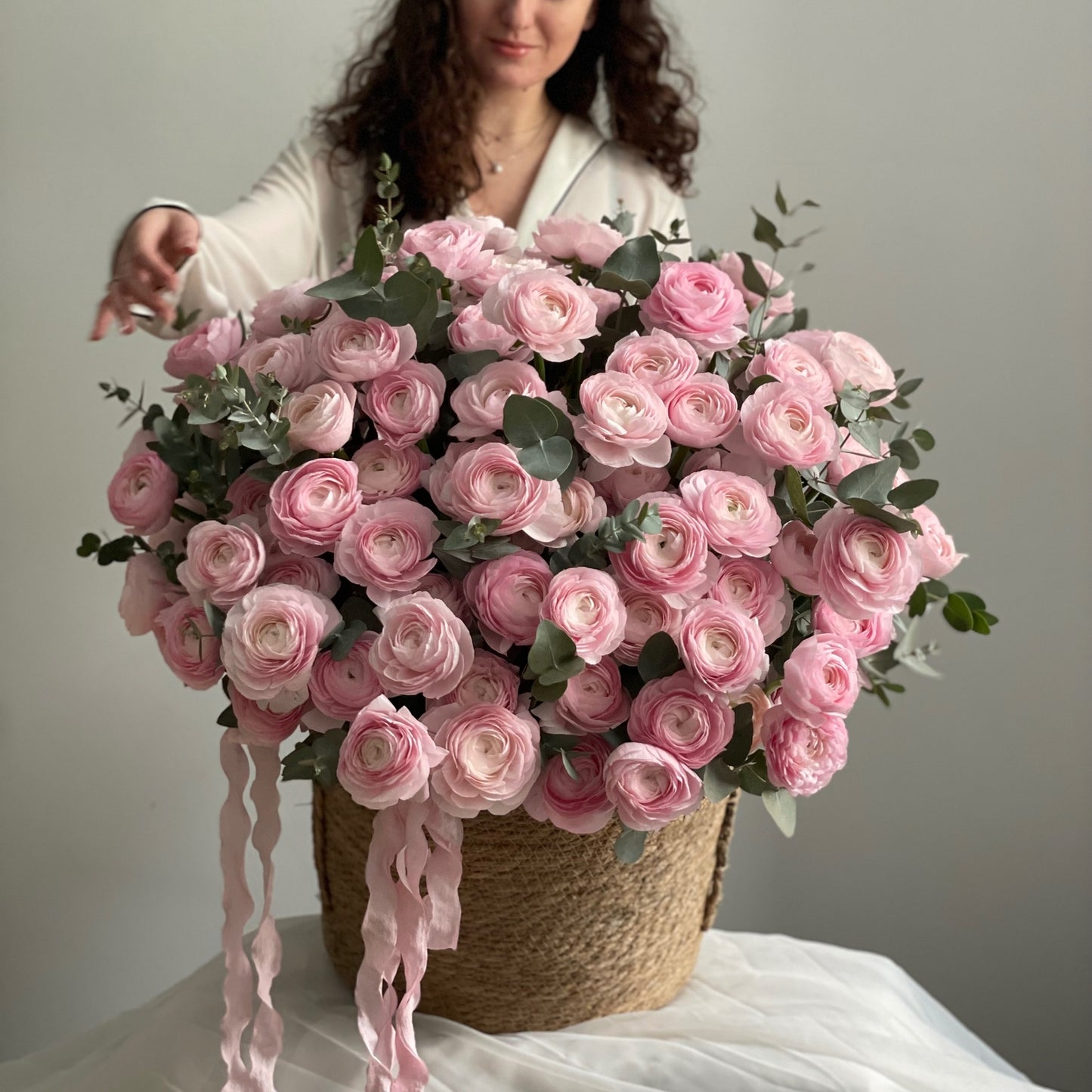Ranunculus in a basket