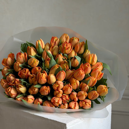 Orange Tulip Bouquet - Vibrant Spring Statement
